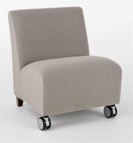 Siena Armless Oversize Guest Chair with Casters